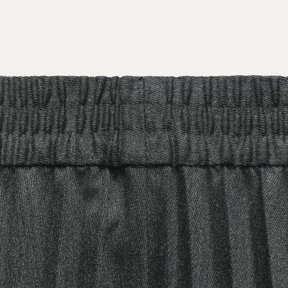 NWT ZARA PLEATED MIDI SKIRT ZW COLLECTION ANTHRACITE GRAY - Picture 8 of 10
